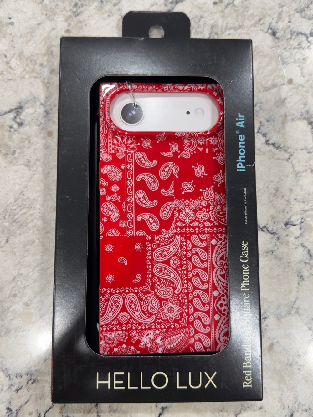 New Hello Lux iPhone Air Red Bandana Square Phone Case